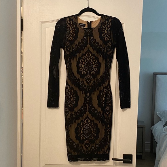 Bebe black and nude lace dress - Picture 4 of 5